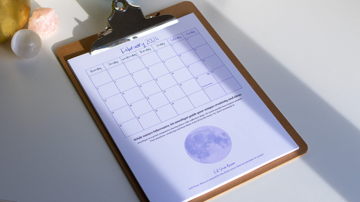 2024 Full Moon Calendar - Printable